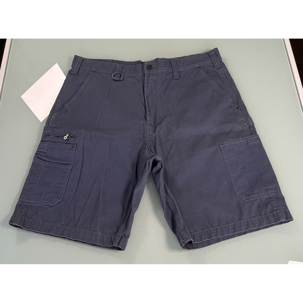 Schmidt Workwear Cargo Shorts Men's 38x11 Steel Blue 100% Cotton Casual DadCore